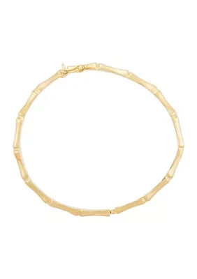 Bone Design Bangle Bracelet in 10K Yellow Gold