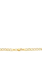 Men's Cross Pendant Necklace in 10k Yellow Gold