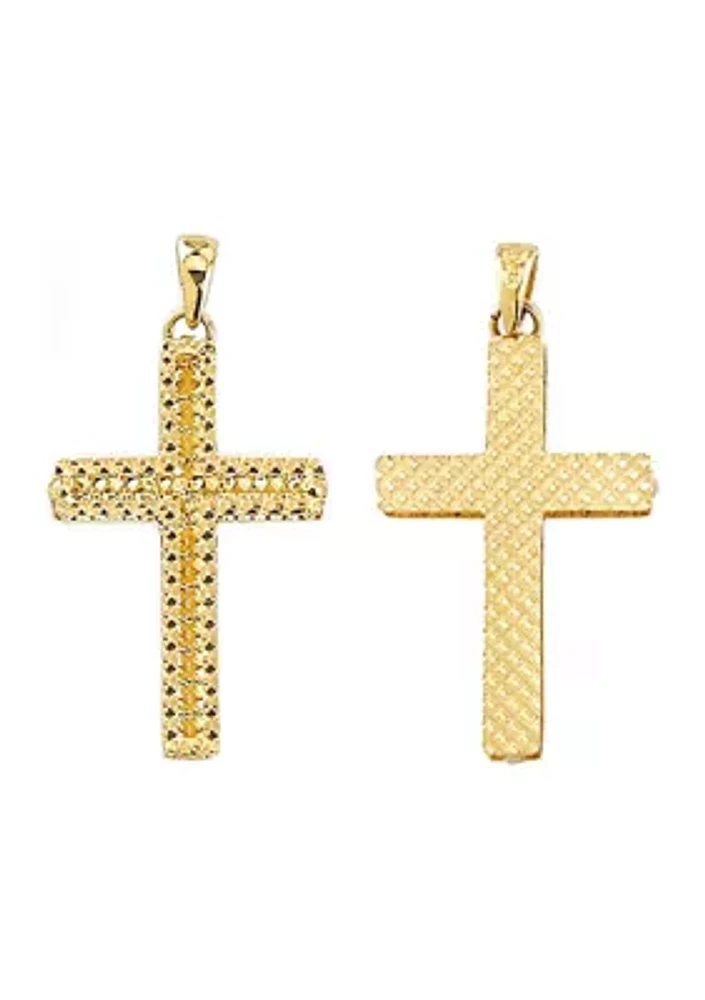 Men's Cross Pendant in 10K Yellow Gold