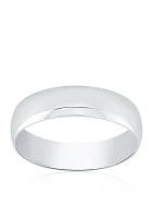 Polished Comfort Fit Ring 10k White Gold