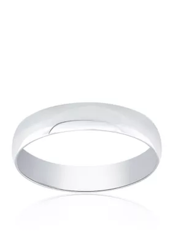 Polished Band Ring 10K White Gold