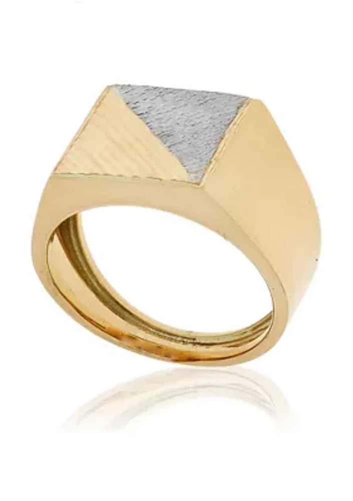 Men's Gent Signet Ring in 10K Yellow Gold