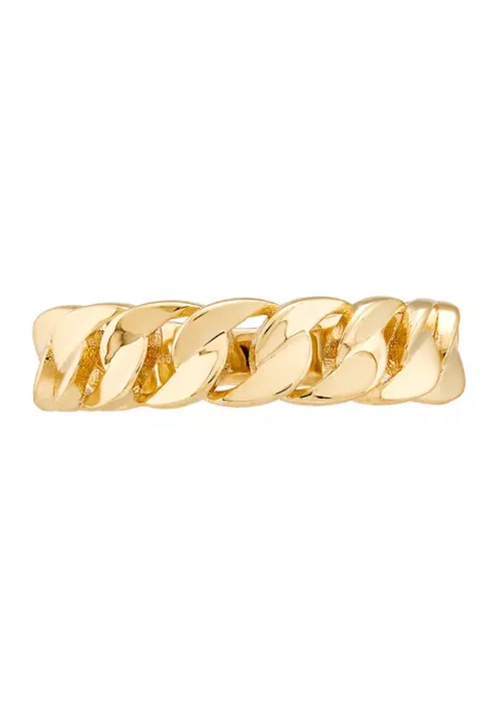 Belk Curb Design Band Ring in 10K Yellow Gold | The Summit