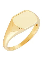 Rectangle Signet Band Ring in 10K Yellow Gold