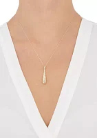 Drop Pendant Necklace in 10k Yellow Gold 