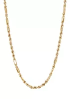 Hollow Fact Chain Necklace in 10K Yellow Gold