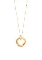 Open Love Knot Necklace in 10K Yellow Gold