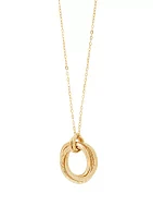 Open Love Knot Necklace in 10K Yellow Gold