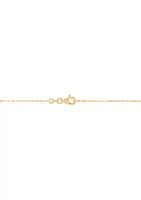 Open Love Knot Necklace in 10K Yellow Gold