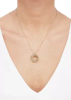 Open Love Knot Necklace in 10K Yellow Gold