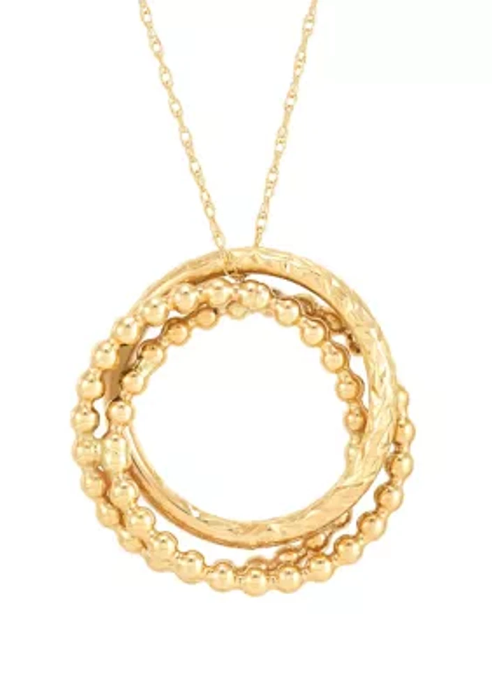 Love Knot Necklace in 10K Yellow Gold