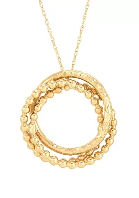 Love Knot Necklace in 10K Yellow Gold