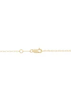 Love Knot Pendant Necklace with 18" Cable Chain in 10K Yellow Gold