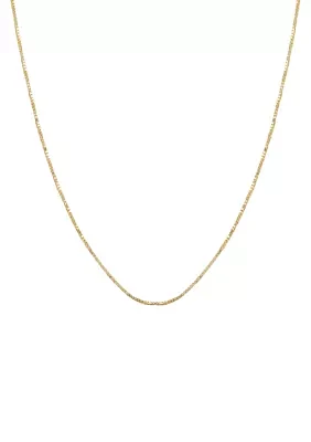 Box Chain Necklace in 10K Yellow Gold