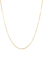 Solid Box Chain Necklace in 14K Yellow Gold