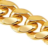 .5 Millimeter Solid Curb Chain Bracelet  in Gold over Sterling Silver