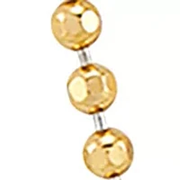 2.5 Millimeter Solid Bead Chain Necklace in Gold Over Sterling Silver