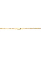 2.5 Millimeter Solid Bead Chain Necklace in Gold Over Sterling Silver