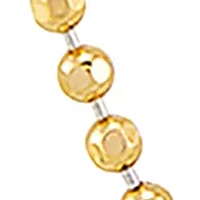 2.5 Millimeter Solid Bead Chain Necklace in Gold Over Sterling Silver