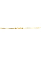 2.5 Millimeter Solid Bead Chain Necklace in Gold Over Sterling Silver