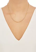 2.9 Millimeter Solid Oval Cable Chain Necklace  in Gold Over Silver