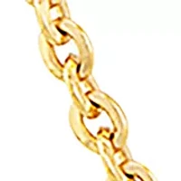 2.9 Millimeter Oval Cable Chain Necklace in Gold Over Sterling Silver