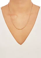 2.9 Millimeter Oval Cable Chain Necklace in Gold Over Sterling Silver