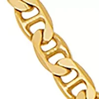 Millimeter Solid Mariner Chain Bracelet in Gold over Sterling Silver