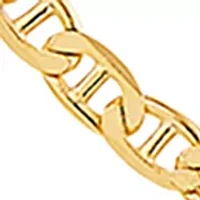 .2.8 Millimeter Solid Mariner Chain Necklace  in Gold Over Sterling Silver