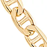 2.5 Millimeter Solid Mariner Chain Necklace in Gold Over Sterling Silver