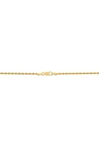 2.2 Millimeter Solid Rope Chain Necklace in Gold Over Sterling Silver