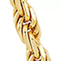 2.7 Millimeter Solid Rope Chain Necklace in Gold Over Sterling Silver