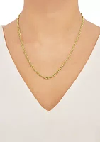 2.9 Millimeter Solid Singapore Chain Necklace in Gold Over Sterling Silver