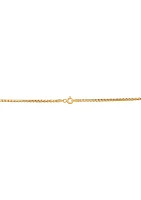 Millimeter Solid Round Box Chain Necklace in Gold Over Sterling Silver