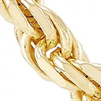 Millimeter Solid Rope Chain Necklace in Gold Over Sterling Silver