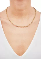 Fancy Marina Chain Necklace in Gold Over Sterling Silver