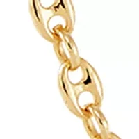 Tranciato 3.3 Millimeter Mariner Chain Necklace in Gold Over Sterling Silver