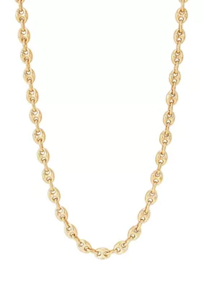 Hollow Accoppiato 8 Millimeter Mariner Chain Necklace in Sterling Silver