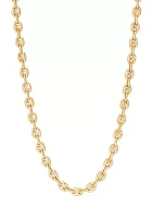 Hollow Accoppiato 8 Millimeter Mariner Chain Necklace in Sterling Silver