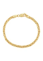 Round Byzantine Chain Bracelet in Gold Over Sterling Silver