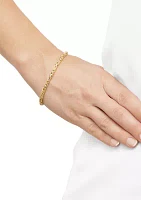 Round Byzantine Chain Bracelet in Gold Over Sterling Silver