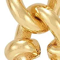 Solid Twisted Oval Links Chain in Gold Over Sterling Silver