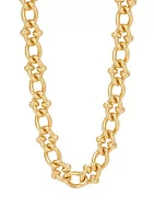 Solid Twisted Oval Links Chain in Gold Over Sterling Silver