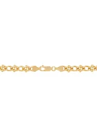 Solid Twisted Oval Links Chain in Gold Over Sterling Silver