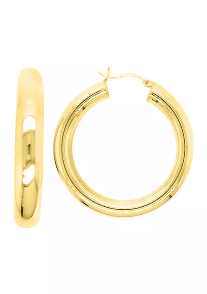 Belk & Co 14K Yellow Gold Polished Hinged Bangle