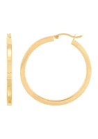 Tube Hoop Earrings in Gold Over Sterling Silver