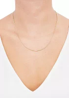 1 Millimeter Round Snake Chain Necklace in Gold Over Sterling Silver