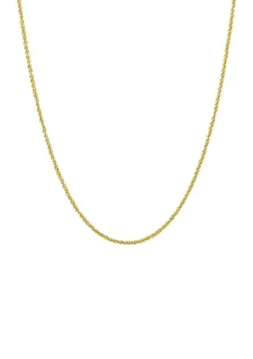 Serpentine Chain Necklace in Gold Over Sterling Silver