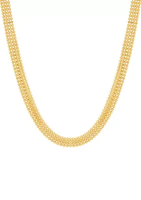 Double Decker Ice Chain in Gold Plated Sterling Silver