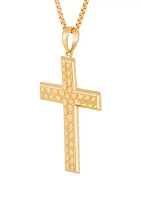 Men's Huggest Large Cross Pendant with 22" Box Chain